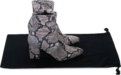 ZENPAC Cloth Bags, Black Duster Flannel Boot Storage with Drawstring Closure, Washable Breathable Cotton Fabric for Shoe, Luggage, 12.5x20.5, 2 Pack