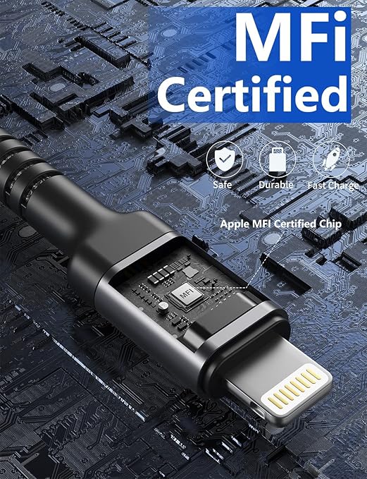 Long iPhone Fast Charger, [Apple MFi Certified] 2Pack 10FT USB C to Lightning Cable Type C iPhone Fast Charging Cord Compatible iPhone 14 13 12 11 Pro Max Xs 8 7 Plus and More