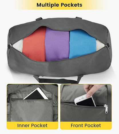Vorspack Duffel Bag 20-24-28 Inches Foldable Gym Bag for Men Women Duffle Bag Lightweight with Inner Pocket for Travel Sports