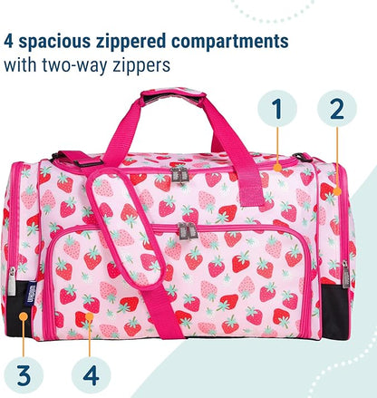 Wildkin Kids Weekender Duffel Bag – Carry-On Size for School, Travel, & Sleepovers