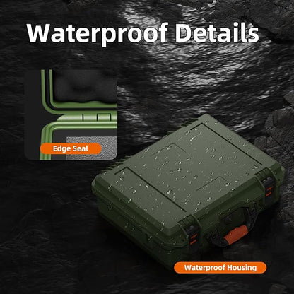 Starlink Mini Case Hard Shell Travel Bag for Starlink Mini Green Waterproof Shockproof Storage Box Portable for Accessories Carrying