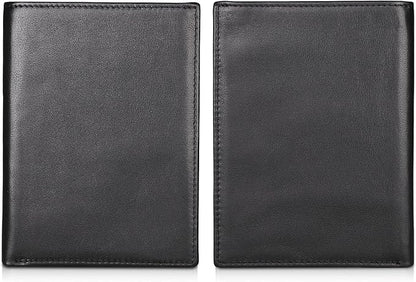 Polare RFID Blocking Napa Leather Passport Holder Travel Wallet For Men and Women (Black)