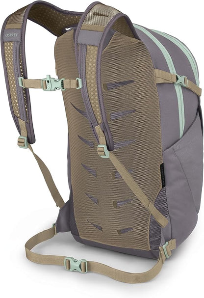 Osprey Daylite Plus Commuter Backpack - Lightweight, Everyday Pack with Laptop Sleeve and Water Bottle Pockets - Ideal for Work, School, and Travel with Versatile Storage, Soundwave Grey/Latte Brown