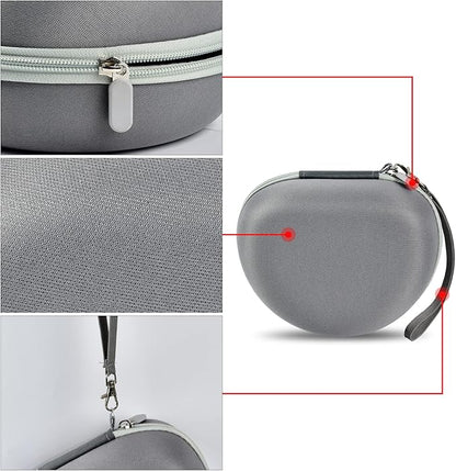 Headphone Case for Skullcandy Crusher/Hesh/Evo Wireless Over-Ear Bluetooth Earphones, for Beats Studio Pro/ 3/Solo 4/3/2 Headphones and More Noise Cancelling Foldable Headset - Hard Box Only - Grey
