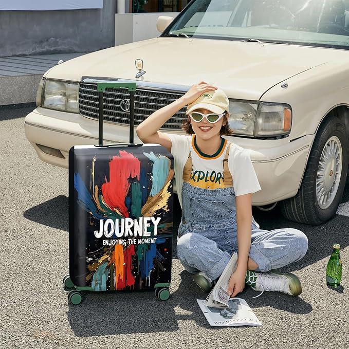 ANNA QUEEN Travel Luggage Cover Suitcase Protector Suitcase Cover Anti-Scratch,Stretchable Bag Cover Washable Durable Polyester