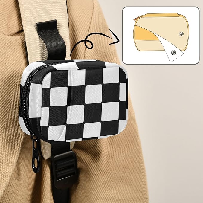 Pill Organizer Box Case Weekly Travel Pill Container Cute Pill Holder 7Day Vitamin Organizer Pill Dispenser Sorter Planner Storage Small Compact Checkerboard White and Black05