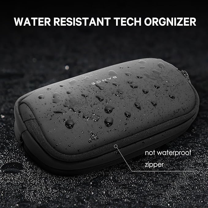 BANGE Electronics Organizer Travel Case, Water Resistant Travel Bag, Tech Pouch Accessories Organizer for Cable,Cord, Phone, Cables, USB Flash Drive, Daily Items