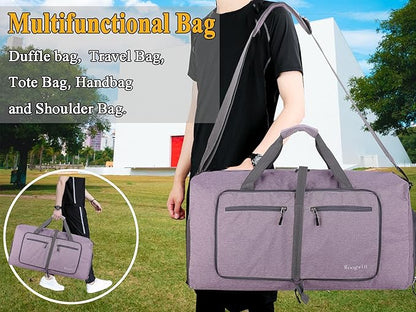 Woogwin Travel Duffel Bag Large Foldable Waterproof Overnight Bag for Beach Swim Bags Pool Sports Gym