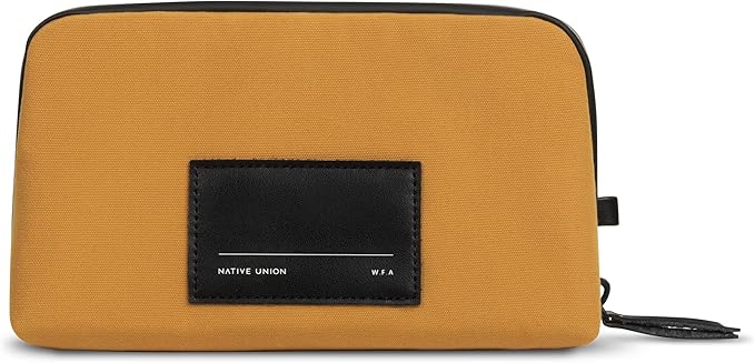 Native Union Stow Lite Organizer W.F.A Tech Organizer – Minimalist Travel Pouch Made of Recycled Materials for Everyday Accessory Storage & Protection – Stores Cables, Chargers & More (Kraft)