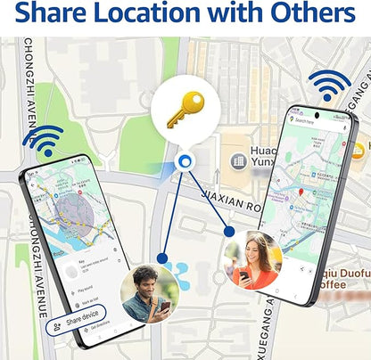 Smart Tags-4 Pack for Android Tracker Tags, Bluetooth Tracker, Work with Google's Find Hub App, Item Finder for Keys, Item Locator for Wallet, Suitcases (White)