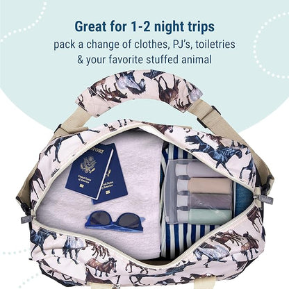 Wildkin Kids Overnighter Duffel Bag – Carry-On Size, Ideal for School & Sleepovers – Horse Dreams