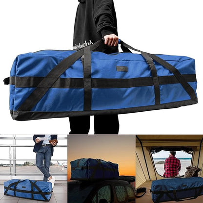 Fitdom 106L 45" Heavy Duty Extra Large Duffle with Upgrade Zipper, Durable & Water Resistant. Perfect as Camping Travel Storage Tent Storage Sports Equipment Bag For Coaches & More
