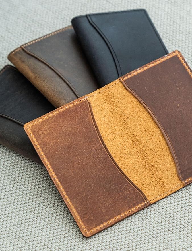 Handcrafted Genuine Leather Wallets, Minimalist Cardholders, and Passport Covers, Handmade Gift