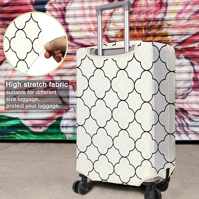 Travel Luggage Cover Suitcase Protector Fits 18-32 Inch Wheel Covers PatternedTravel Related Items Flower Luggage Protector Elastic XL