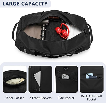 Large Foldable Duffle Bag for Travel, Lightweight Packable Duffel Bag for Traveling, Waterproof Weekender Bag for Women & Men with Shoe Compartment - 110L, 30" x 13.5" x 17"