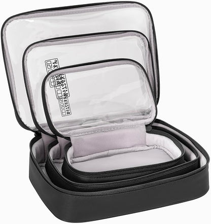 AKOZLIN Padded 3pcs/set Travel Organizer Office Cord Cable Electronics Accessories Bag Electrical Cord Management Case