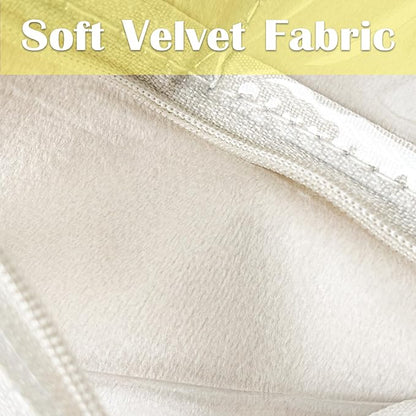 Travel Jewelry Organizer Case,Small Jewelry Bags for Traveling, Jewelry Binder with 24 Pcs Clear Zipper Velvet Pouches (Inner Pages,Beige,3 PCS)