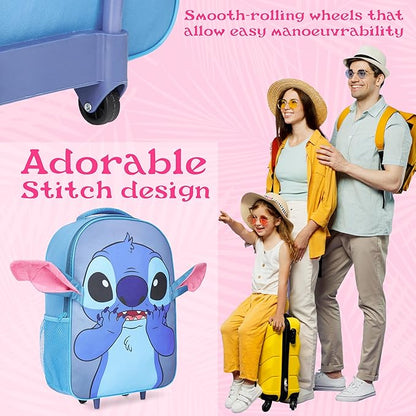 Disney Stitch Luggage Travel Essentials Suitcase Kids Foldable Luggage with Wheels 17