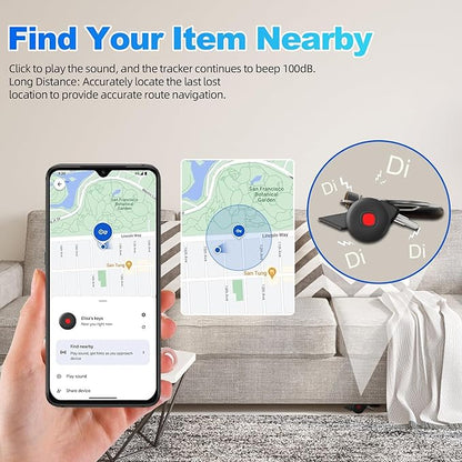 Tracker Tags-4 Pack Android Bluetooth Tracker for Android Tracker Tags, Google's Find Hub App, Item Finder for Android Luggage Tag Tracker, Waterproof Item Locator for Keys, Wallet (Black)