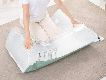 NeatNest 6 Pack Large Cube Vacuum Storage Bags – Oversized Box-Shaped Compression Bags for Comforters, Blankets, Bedding & Clothes, Vacuum or Hand Press, Airtight & Reusable, PE+PA Material