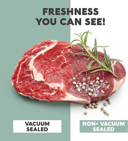 Avid Armor Vacuum Sealer Bags & Rolls – Heavy Duty, BPA-Free, Pre-Cut & Custom-Sized for Food Storage, Meal Prep & Sous Vide – 20 Pint, 30 Quart, 2 Rolls (11"x20ft), 1 Roll (8"x20ft)