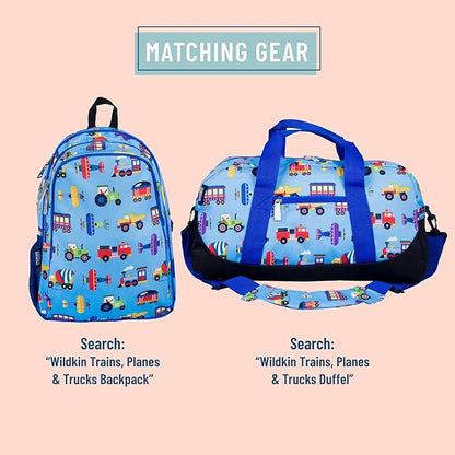 Wildkin Kids Luggage Tags – Set of 2, Durable Bag Tags w/Info Card for Suitcases & Backpacks - Train