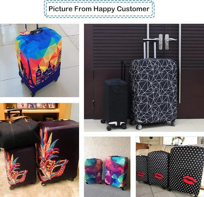 Explore Land Travel Luggage Cover Suitcase Protector Fits 31-32 Inch Case (Modern City, XL)