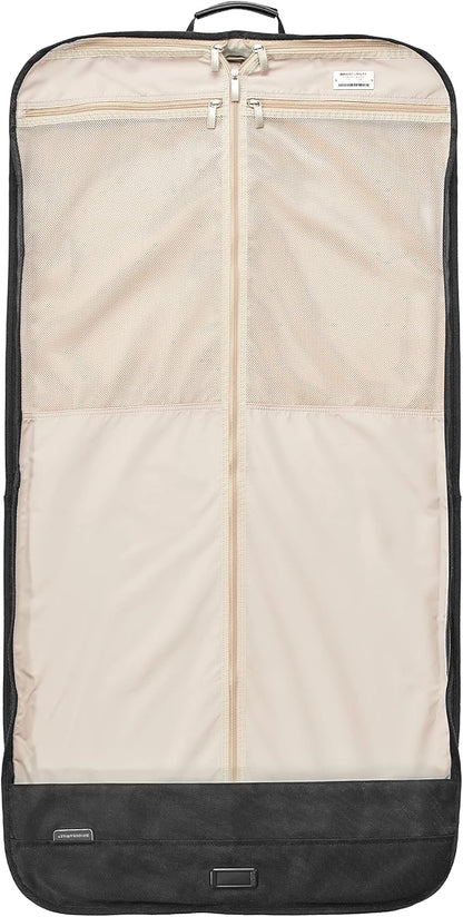 Briggs & Riley Classic Garment Bag for Hanging Clothes - Suit & Dress Travel Bag for Men & Women, Wrinkle Reducing Luggage for Shirts, Tuxedos, & Coats, Smooth Zipper - Baseline Collection, Black