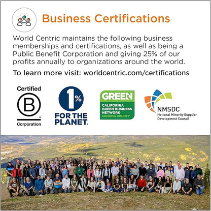 World Centric Compostable NoTree 6" Assorted Paper Cutlery with Napkin - FSC Certified with a Heat-Tolerant Coating - 250 Pack