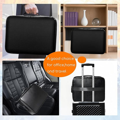 Fireproof Document Box for Home - Waterproof Locking File Organizer for Important Documents Certificates Passports Insurance Papers