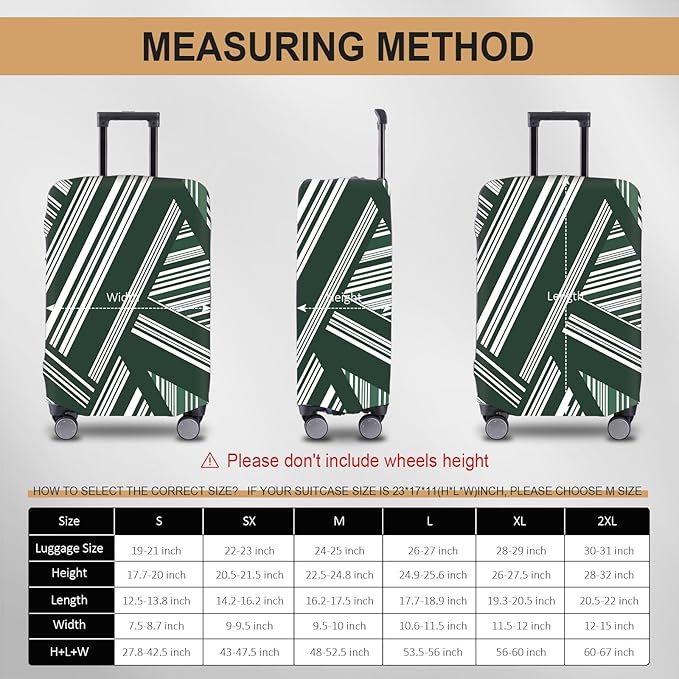 Travel Luggage Cover - Scratch-Resistant Fit 19-31 Inch Suitcase Protector, Not Included (F-S-008, L(26-27 inch))