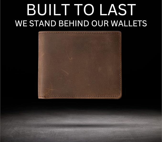 Stealth Mode Leather Bifold Wallet for Men With ID Window and RFID Blocking
