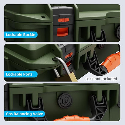 Starlink Mini Case Hard Shell Travel Bag for Starlink Mini Green Waterproof Shockproof Storage Box Portable for Accessories Carrying