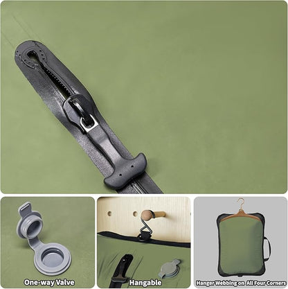 Vacuum Bags for Travel, Professional IP67 Reusable Vacuum Compression Bags for Travel Suitcases and Backpack, Durable Space Saver Bag (2 PACK, No Pump)