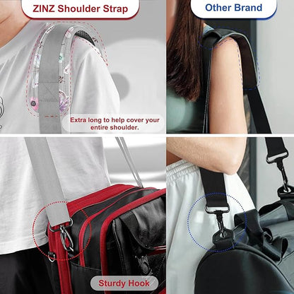 ZINZ 74" Shoulder Strap with Fixed Pad and Dual Balanced Buckles，Butterfly