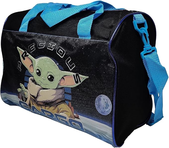 DIBSIES Personalized Baby Yoda Travel Duffel Bag - 15" (Character Duffel Bag), Black