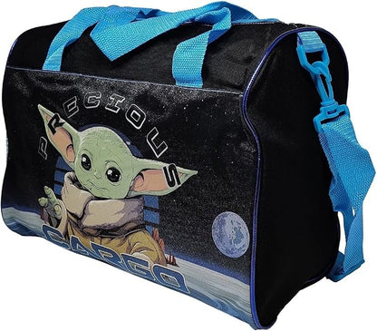 DIBSIES Personalized Baby Yoda Travel Duffel Bag - 15" (Character Duffel Bag), Black