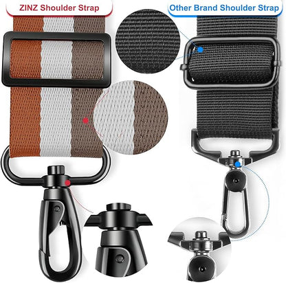ZINZ 60" Universal Bag Strap with Ultra-Thick Fixed Breathable Pad Adjustable Heavy-Duty Shoulder Strap for Laptop Bag Crossbody Luggage Gym Bag Camera Bag and More -TW01B07