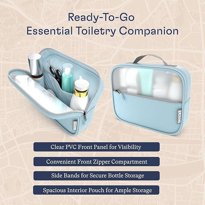 Shacke Premium 8 Packing Cubes Set - Lightweight Mesh Travel Luggage Organizers with Laundry Bag, 8-Piece Suitcase Storage System (Sky Blue)