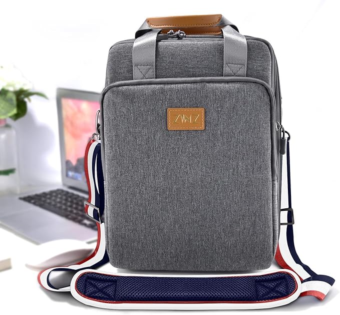 ZINZ 79 inch Shoulder Strap, Extra-thick Fixed Cushion Pad and Dual Clasps Universal Replacement Strap with Metal Swivel Hooks for Laptop Bags, Luggage Bags, Camera, Crossbody(Stripes-BuWRd)