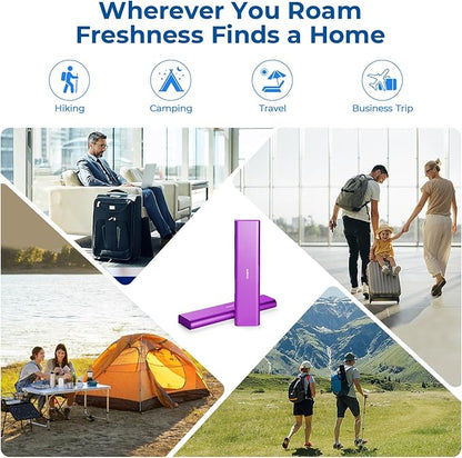 Wider Aluminum Toothbrush Travel Case, Portable Travel Toothbrush Holder, Durable Manual Toothbrush Box Container for Traveling, Bathroom, Camping, Business Trip, Purple