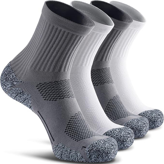 CWVLC Cushioned Compression Sport Quarter Socks for Men Women Youth