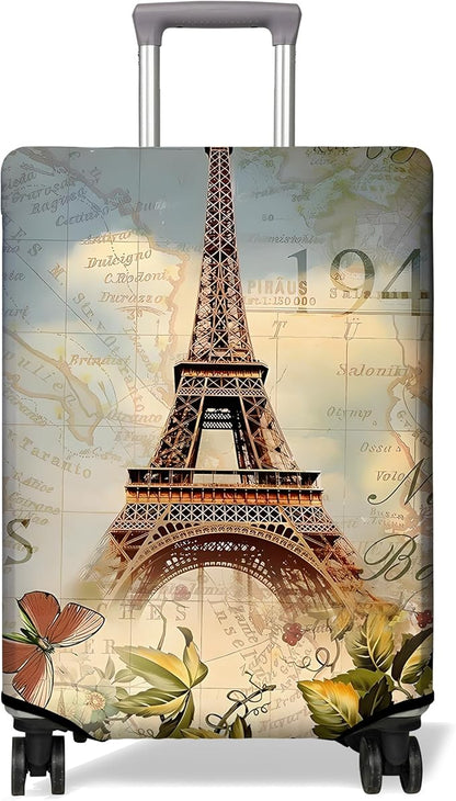 Travel Luggage Cover Suitcase Protector Fits 18-32 Inch Wheel Covers PatternedTravel Related Items Flower Luggage Protector Elastic S