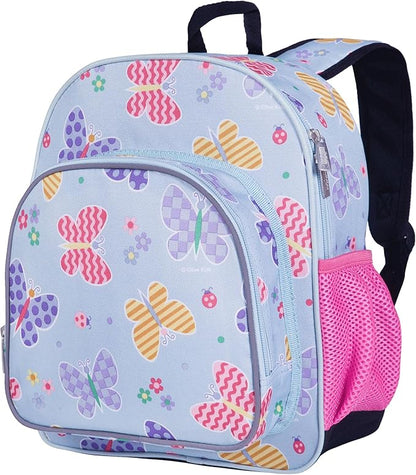 Wildkin 12-inch Kids Backpack – Padded, Adjustable, Ideal for Daycare & Travel - Butterfly Garden
