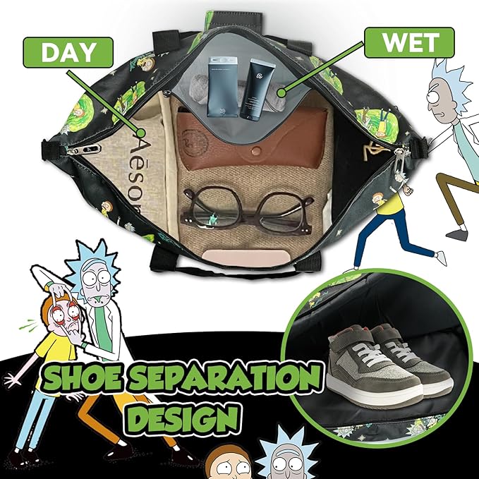 BlackGreen Travel Duffel Bag with Bold and Vibrant Design, Spacious Interior, Adjustable Shoulder Strap, Durable Construction, Perfect for Travel, Gym, or Weekend Getaways