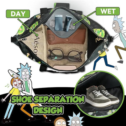 BlackGreen Travel Duffel Bag with Bold and Vibrant Design, Spacious Interior, Adjustable Shoulder Strap, Durable Construction, Perfect for Travel, Gym, or Weekend Getaways