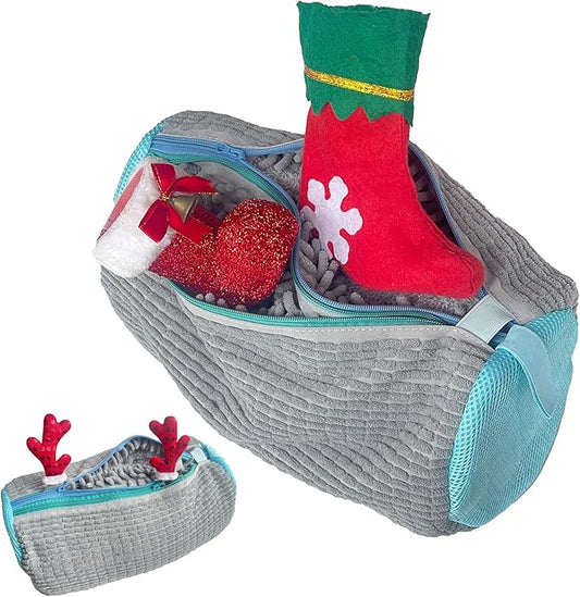 Dual Compartments Shoe Washing Machine Bag, 360° Deep Clean Laundry Bag, Reusable Shoe Bag for Washing Machine, Shoe Cleaning Bag for Sneakers Tennis Shoes Sock