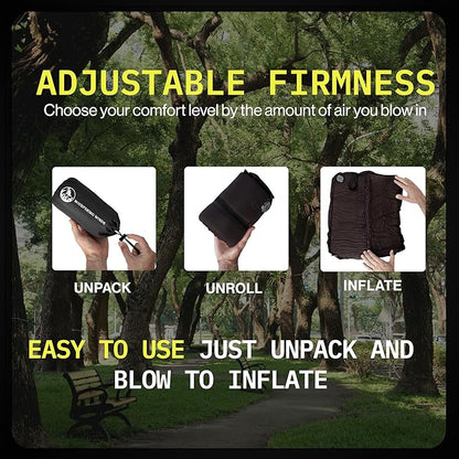 Whispering Winds Inflatable Seat Cushion - Comfortable Blow-up Foam Pad for Airplane, Travel, Stadium, Outdoors, Camping, Car & More