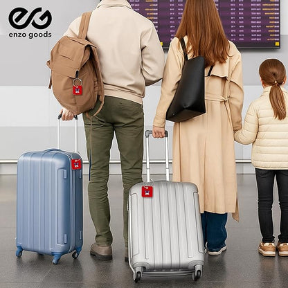 USA Initial Luggage Tag | 10 Pack | Personalized Luggage Tags for Suitcases | Choose Monogram Letter | Custom Fonts & Colors | Choose Tag Color