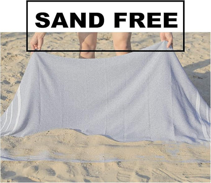 4 Packs Cotton Turkish Beach Towels Oversized Bath Pool Swim Towel Bulk Set Quick Dry Sand Free Extra Large Big Blanket Adult Travel Essentials Cruise Accessories Must Haves Clearance Vacation Stuff